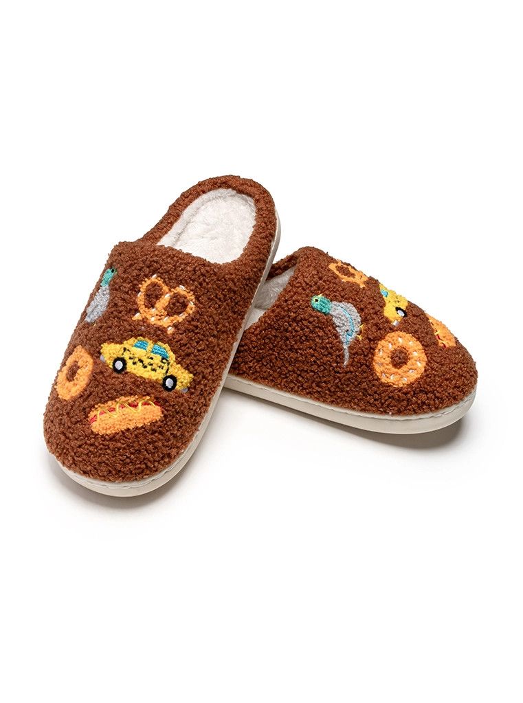 City Life Brown Slippers 