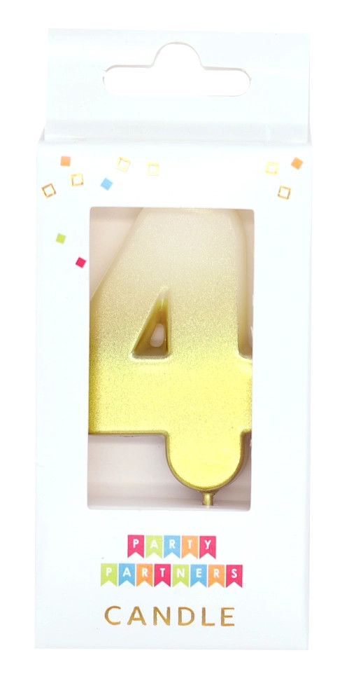 Number Candle Gold Ombre Metallic 4