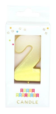 Number Candle Gold Ombre Metallic 2