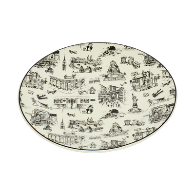 NYC Toile Dinner Plate 10.25"