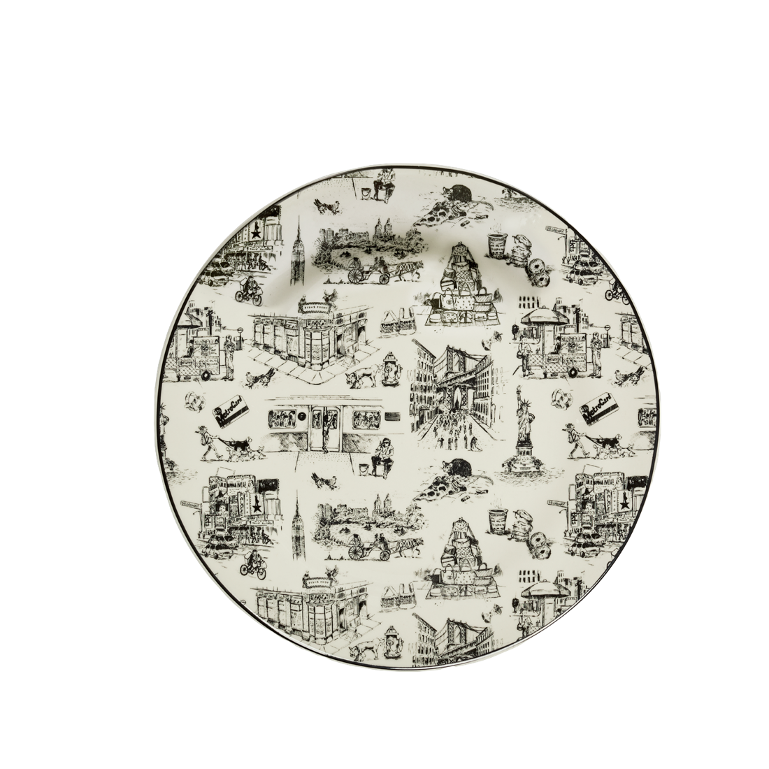 NYC Toile Dinner Plate 10.25"