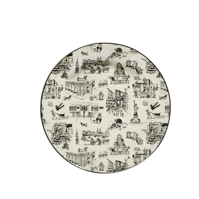 NYC Toile Dinner Plate 10.25"