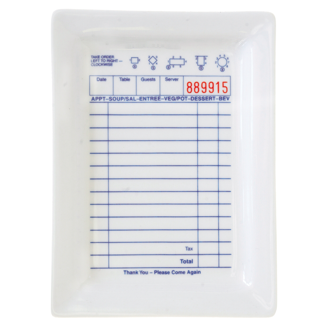 Funny little Trays Guest Check