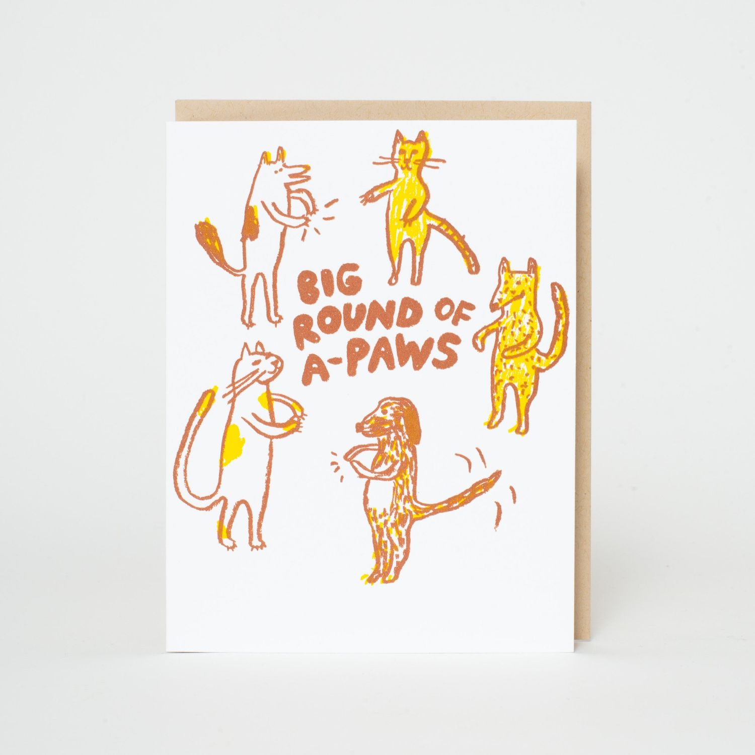 Punny Congrats Animals Letterpress Greeting Card By Egg Press