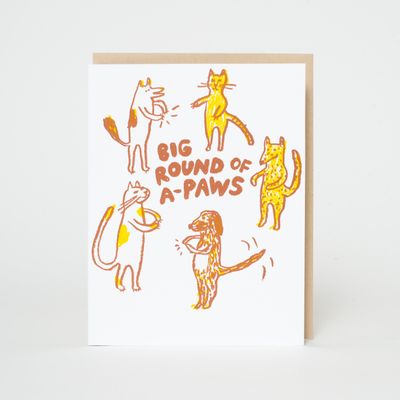 Punny Congrats Animals Letterpress Greeting Card By Egg Press