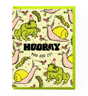 Garden Friends Frog Congratulations Card