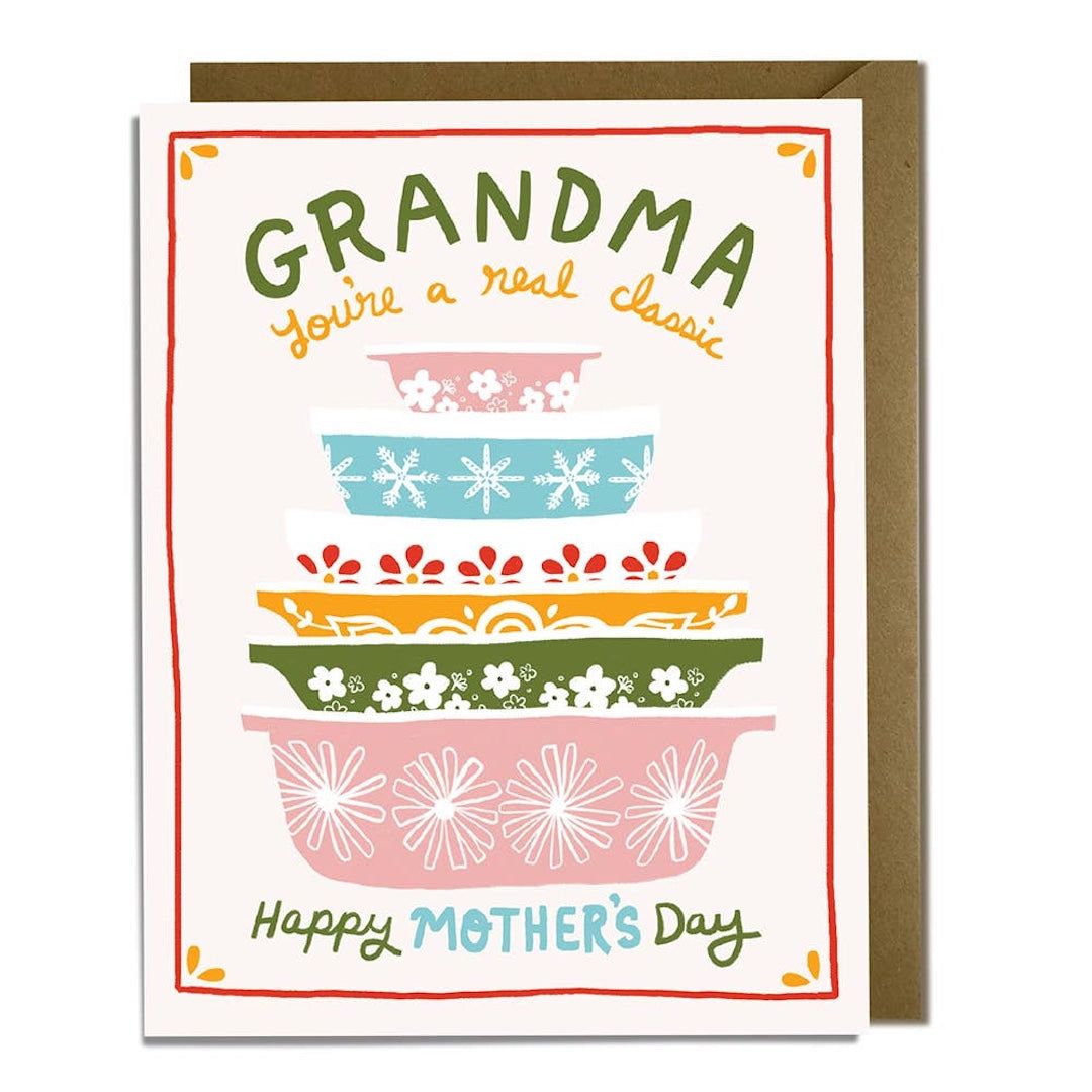 Grandma Mother's Day Card - Vintage Dishes