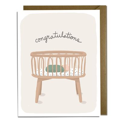 Bassinet Baby Card