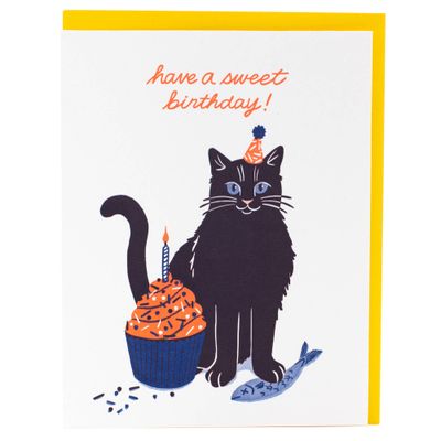 Sweet &amp; Salty Cat Birthday Card