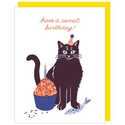 Sweet &amp; Salty Cat Birthday Card