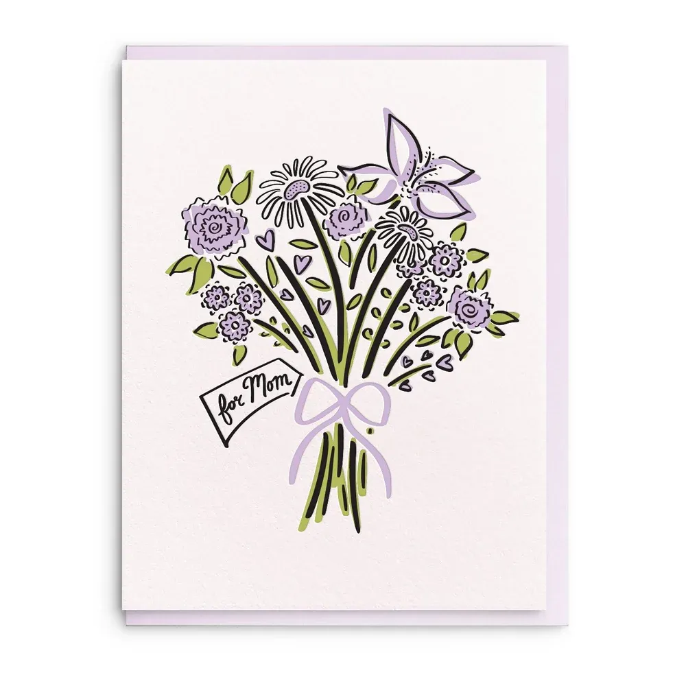 For Mom - Letterpress Mother's Day Greeting Card