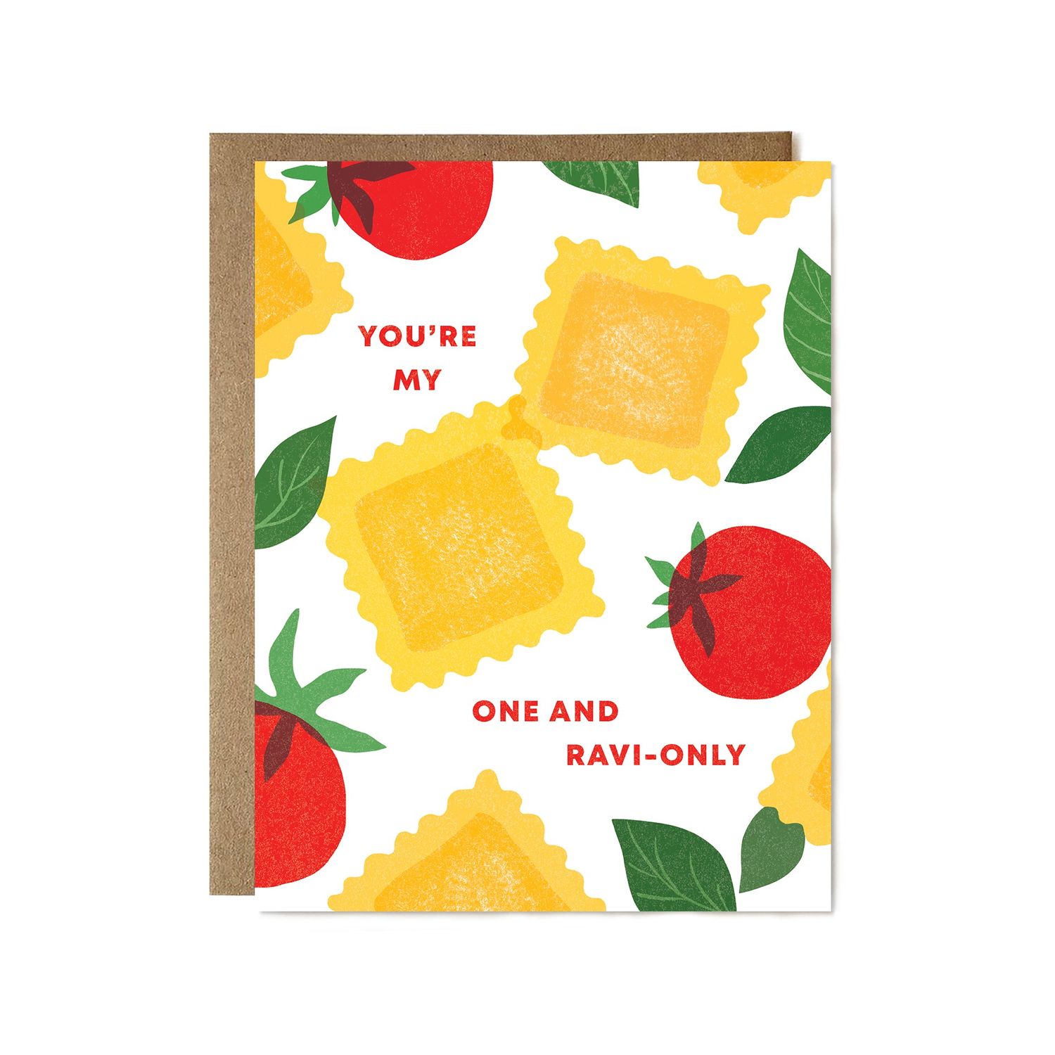 One and Ravi-Only Pasta Lovers Card