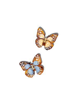 Boho Monarch Claw Hair Clip Baby Blue