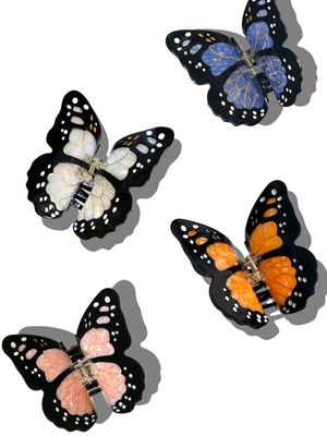 Monarch Butterfly Claw Hair Clip Baby Blue