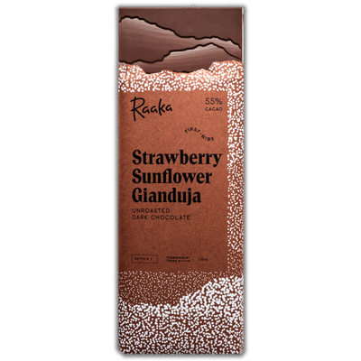 Strawberry Sunflower Gianduja Chocolate Bar