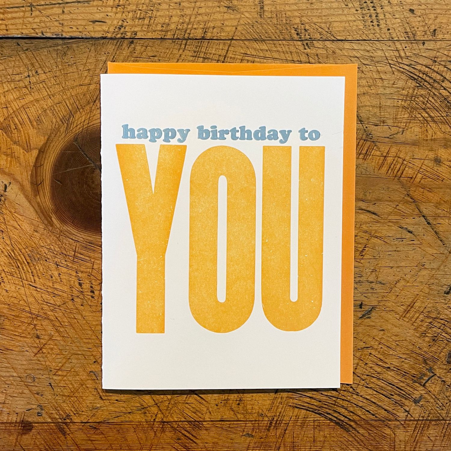 Happy Birthday To You Letterpress Card