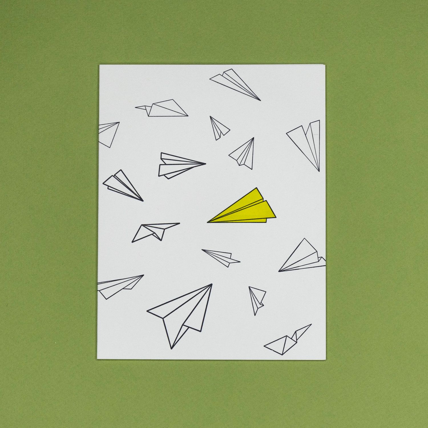 Paper Planes - Letterpress Everyday Card