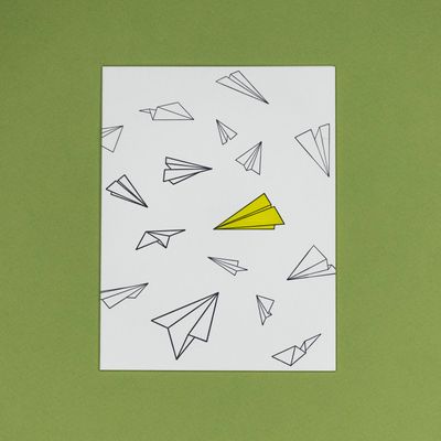 Paper Planes - Letterpress Everyday Card