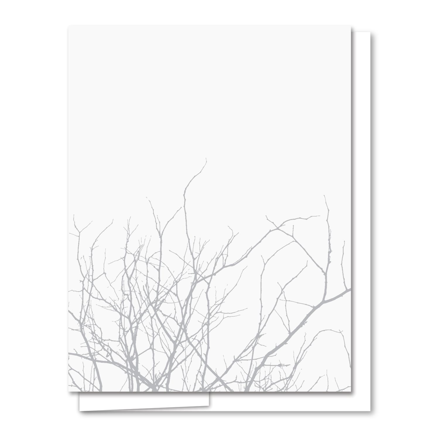 Winter Branches - Letterpress Everyday Card