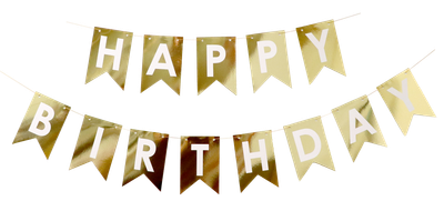 Foil Happy Birthday Gold Banner
