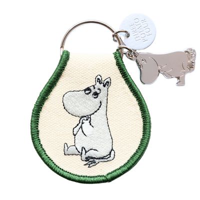 3P4 X Moomin® - Moomintroll Sitting Patch Keychain + Charm