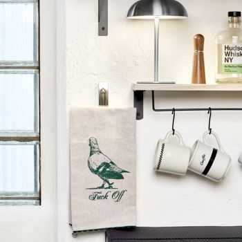 Pleasantries Fuck Off Pigeon Tea Towel