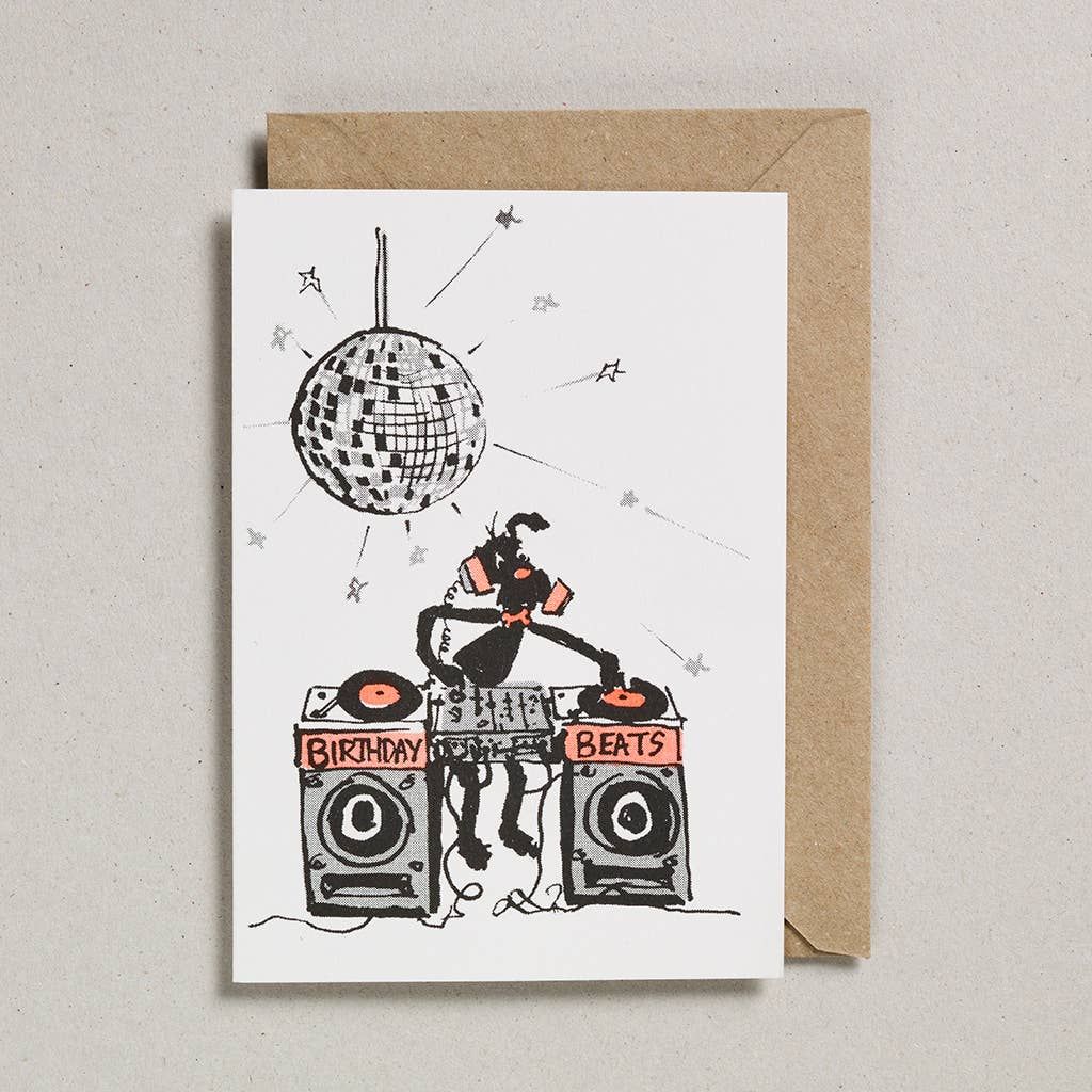 Cool Diso Dj Dog | Funny Dog Birthday Card