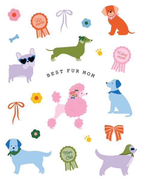 Best Fur Mom - Mother's Day Card