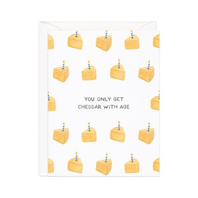 Better with Age — Funny Cheddar Cheese Birthday Card