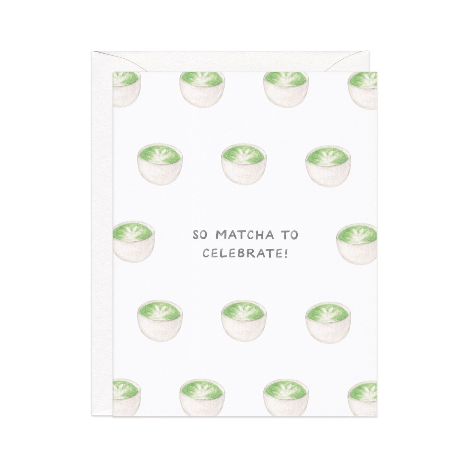 Matcha Tea Celebration — Asian Food Pun Congrats Card