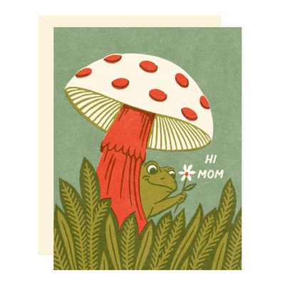 Frog and Mushroom Mom Card