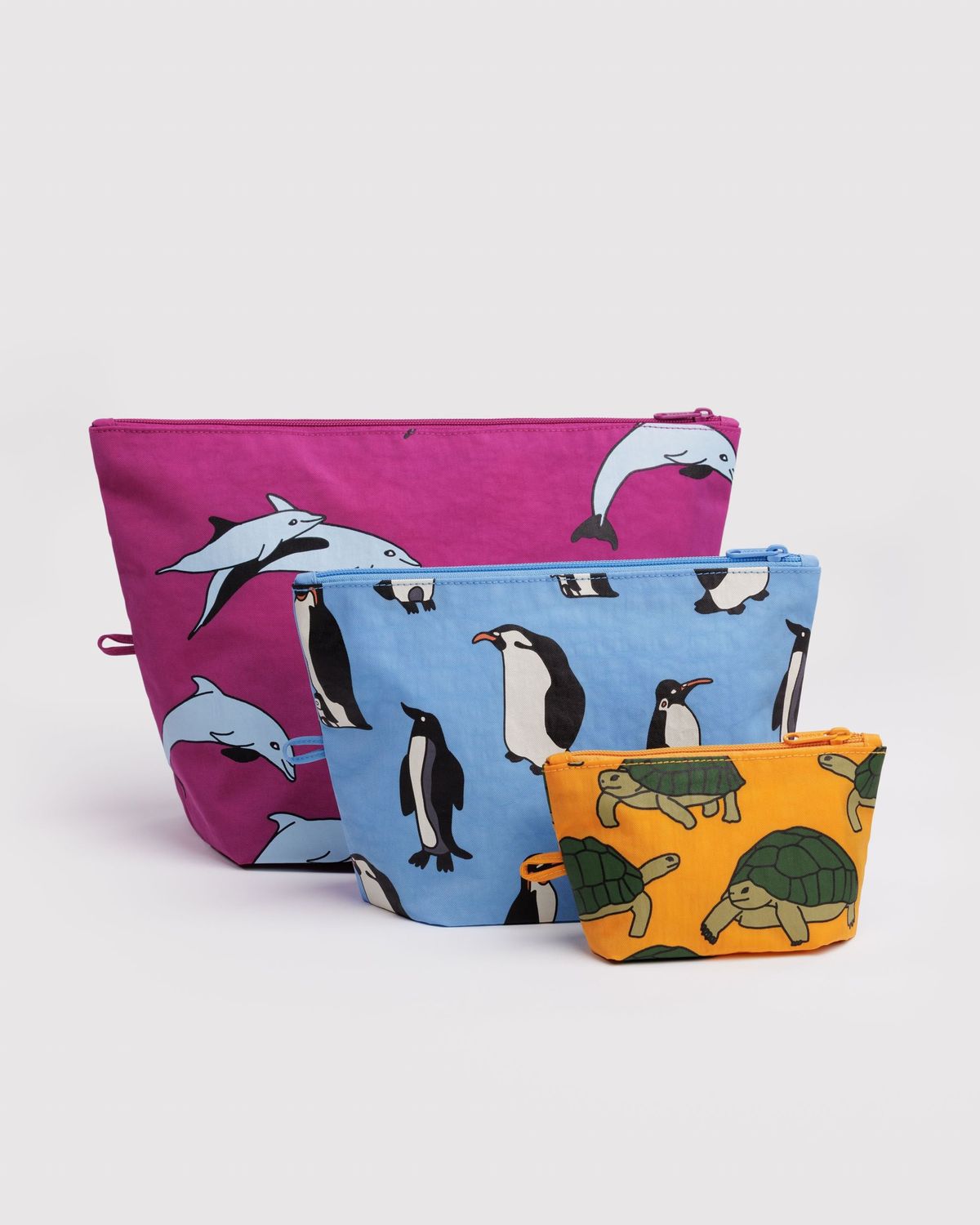 Baggu Go Pouch Set Vacation Animals