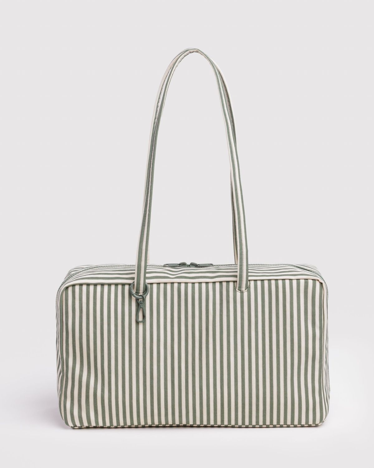 Baggu Medium Nylon Bowler Bag Sage Stripe