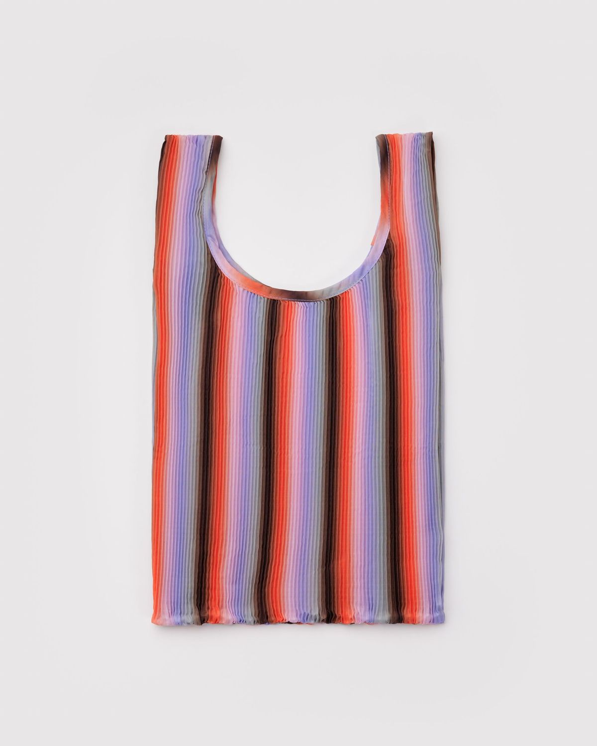 Pleated Baggu Gradient Stripe Poppy &amp; Lilac