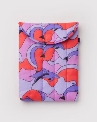 Baggu Puffy Laptop Sleeve Dolphins 13"14"
