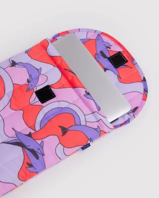 Baggu Puffy Laptop Sleeve Dolphins 16"