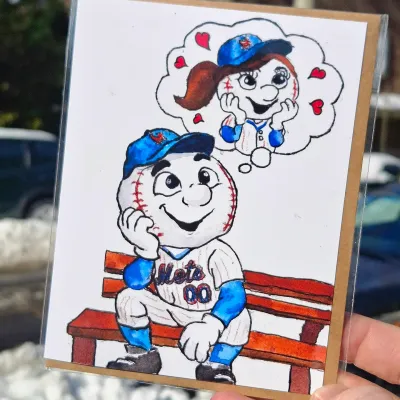 Mrs Met :Forever Bae! -Handmade Greeting Card