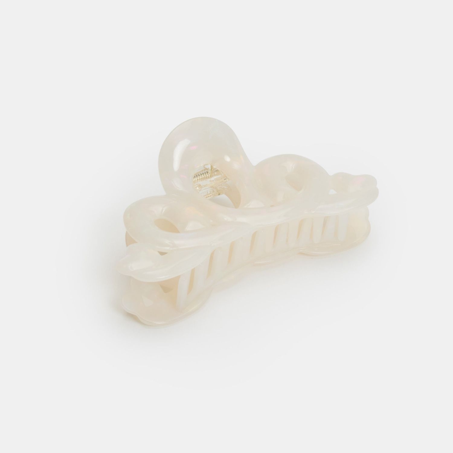 Large Heart Loop Claw in Opal
