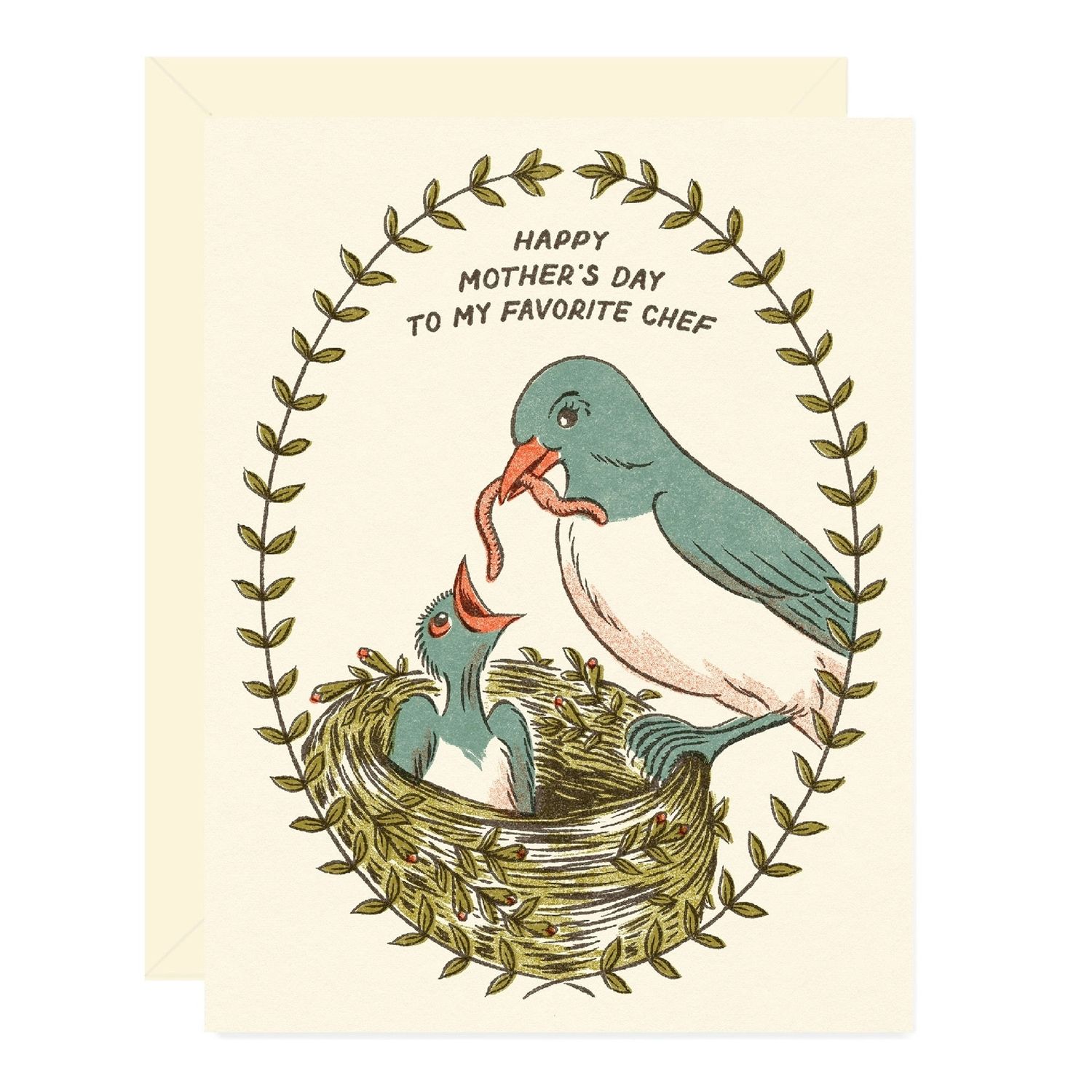 Mother's Day Bird and Worm Card