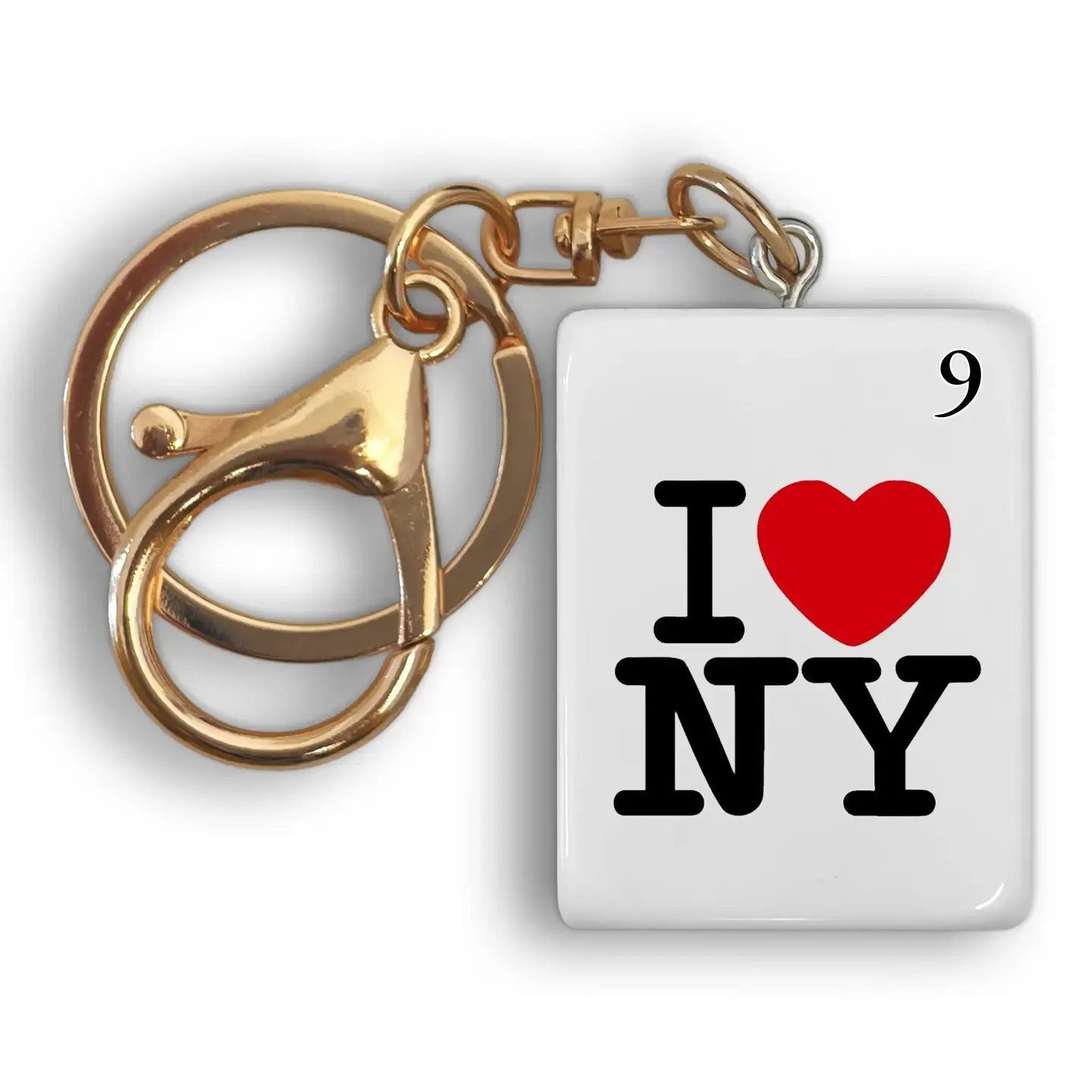 Mahjong Keychain I Love Ny