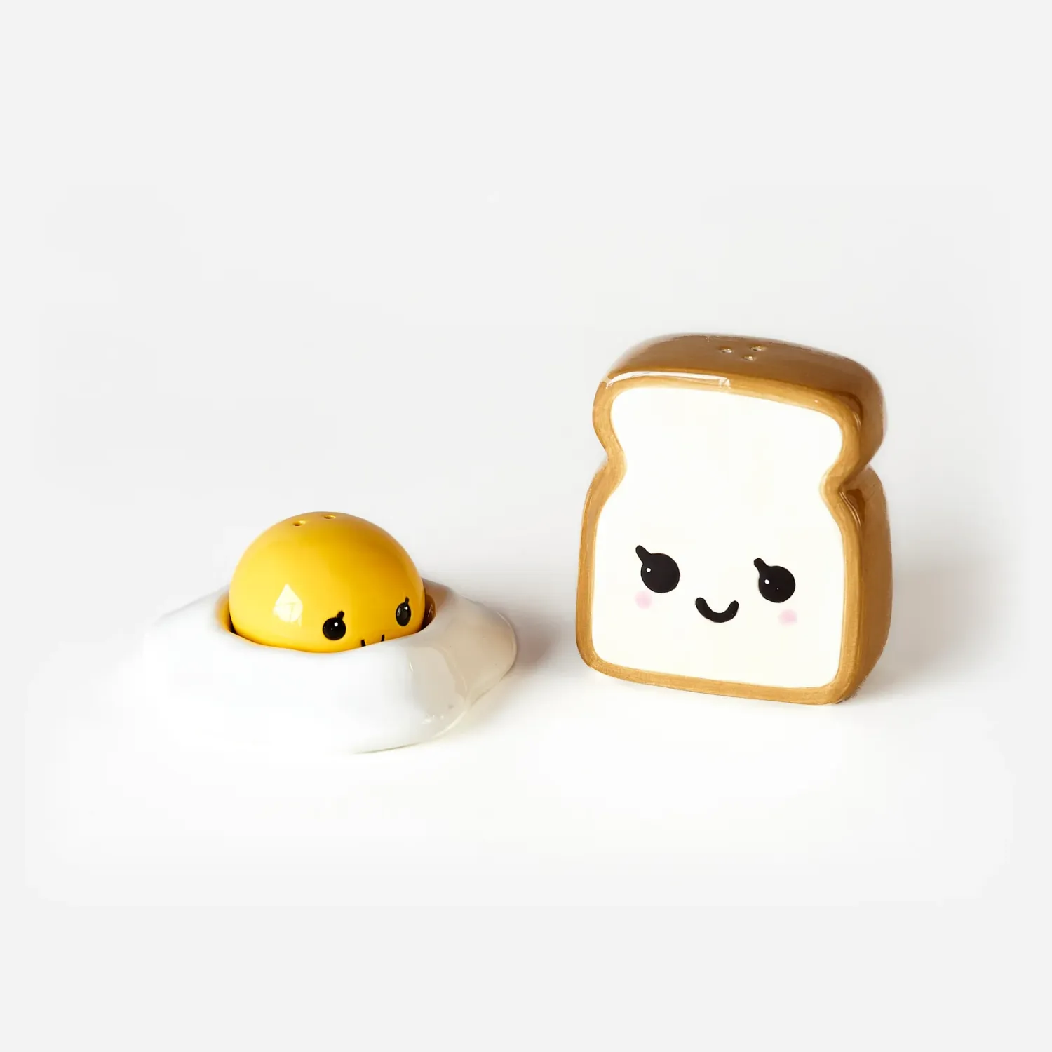Egg / Toast Salt &amp; Pepper Shakers with Gift Box