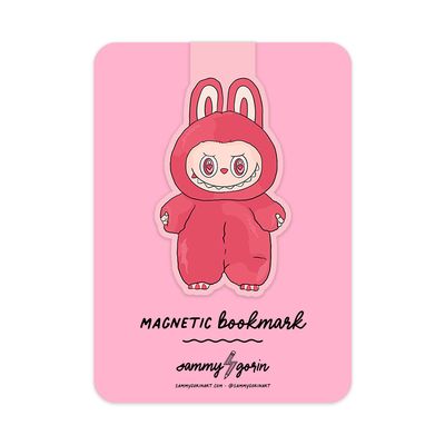 Pink Monster Doll Magnetic Bookmark