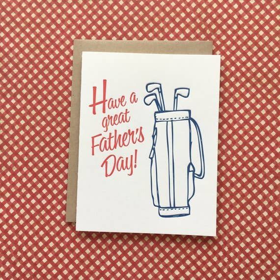 Golf Father’S Day - Letterpress Card