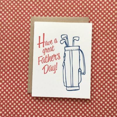 Golf Father’S Day - Letterpress Card
