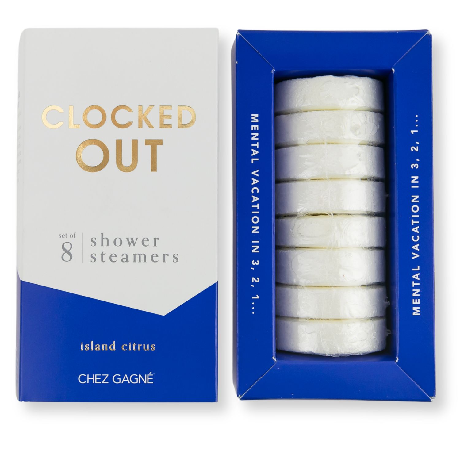 Clocked Out - Aromatherapy Shower Steamers - Island Citrus - Set of 8