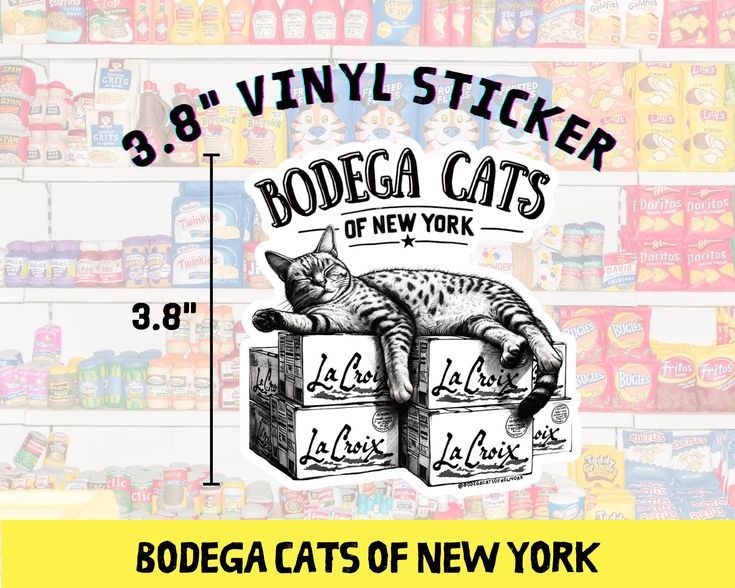 Classic Bodega Cat Sticker - 3.8 in