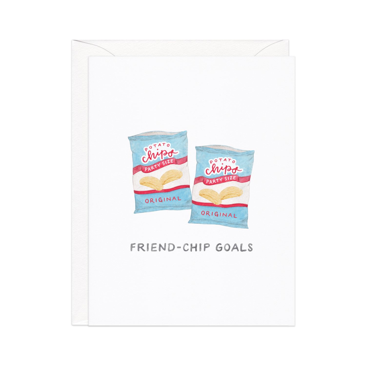 Friend-Chip Goals — Food Pun Friendship Card