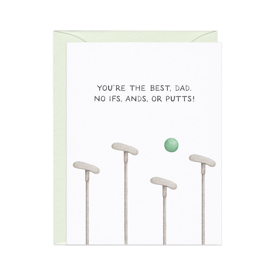 No Ifs, Ands, or Putts — Golf Pun Father's Day Card