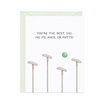 No Ifs, Ands, or Putts — Golf Pun Father's Day Card