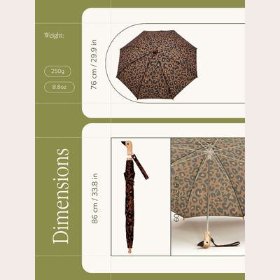 Leopard Print Kids Duckling Umbrella
